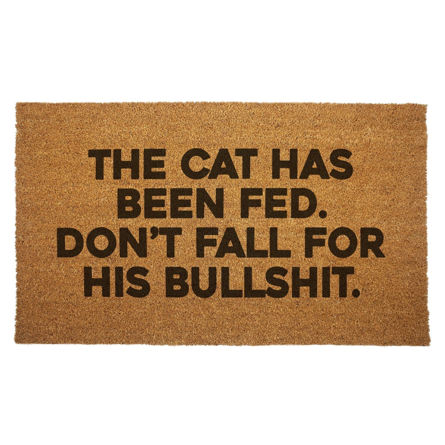 The Cat Has Been Fed Door Mat - The Original Underground / theoriginalunderground.com