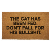 The Cat Has Been Fed Door Mat - The Original Underground / theoriginalunderground.com