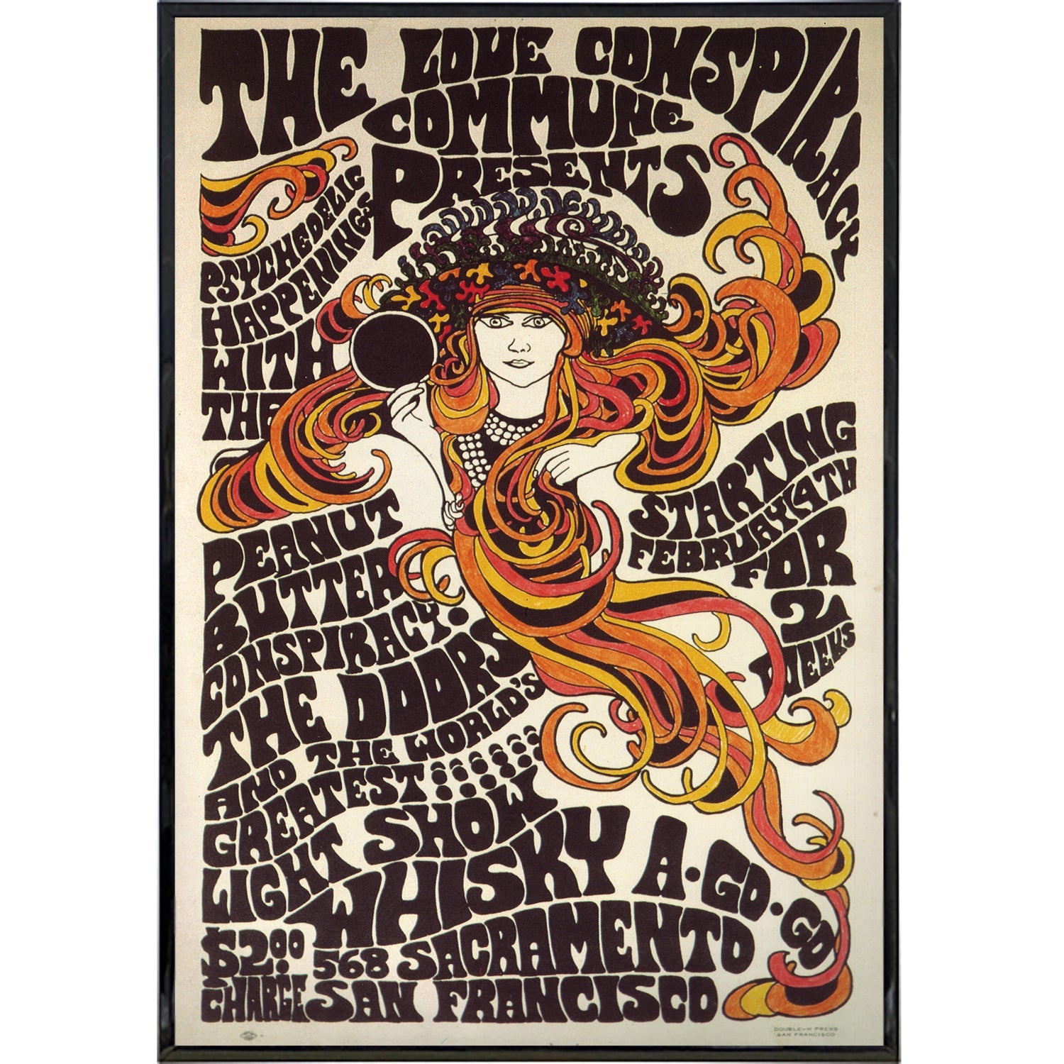 The Doors "Whiskey a Go Go" 1967 Show Poster Print - Shady Front