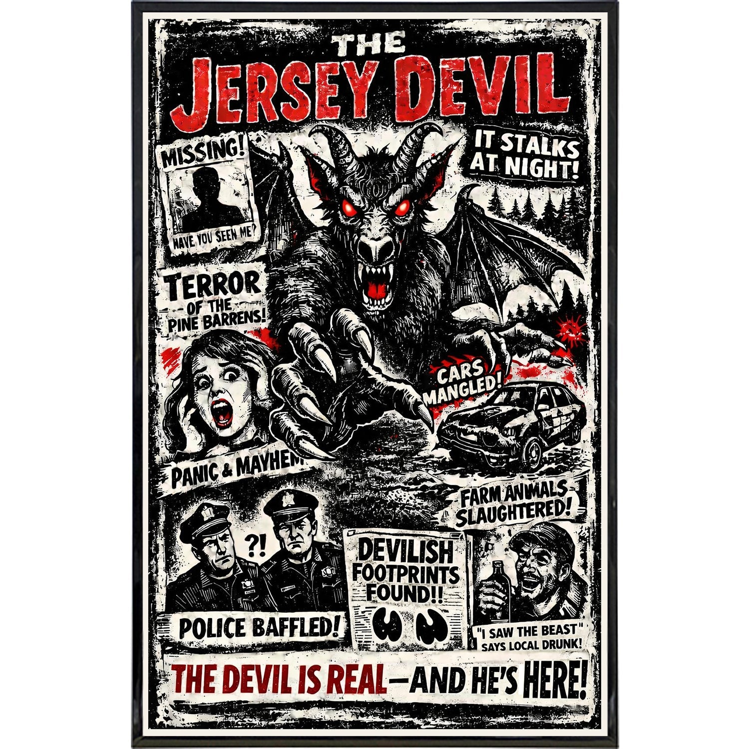 The Jersey Devil It Stalks at Night Print - The Original Underground