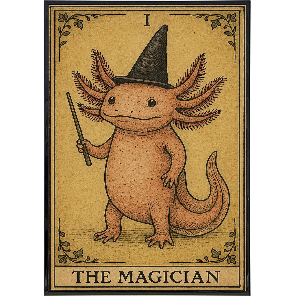 The Axolotl Magician Tarot Card Original Poster Print – The Original Underground