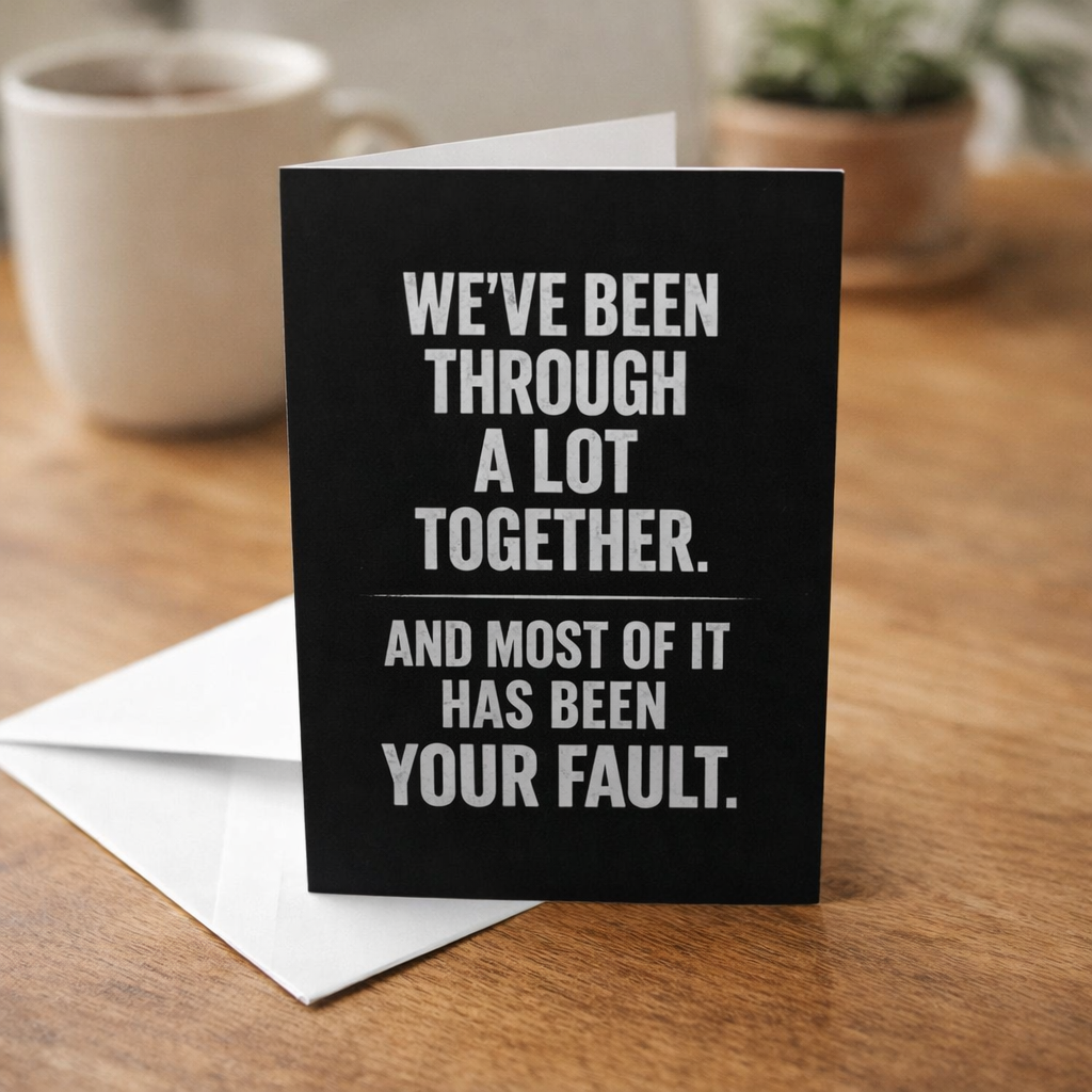 We've Been Through a Lot Together Card - Shady Front