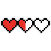 Zelda "Life Bar" Hearts Sticker - Shady Front