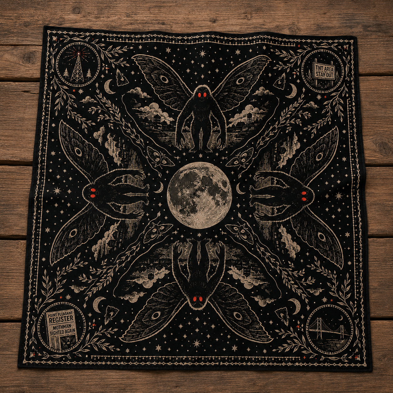 Mothman Bandana - The Original Underground