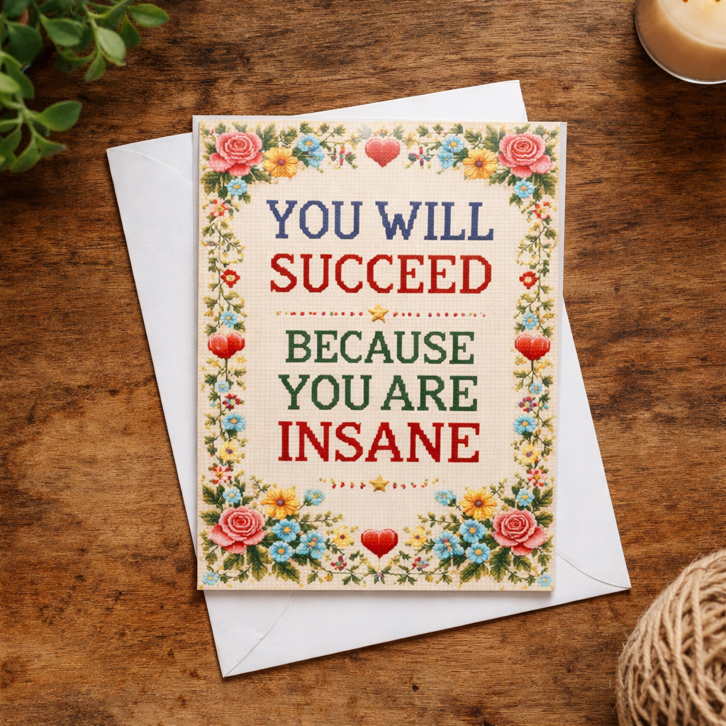 You Will Succeed Because You're Insane Card - The Original Underground