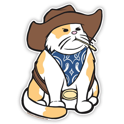Cowboy Cat Sticker - The Original Underground