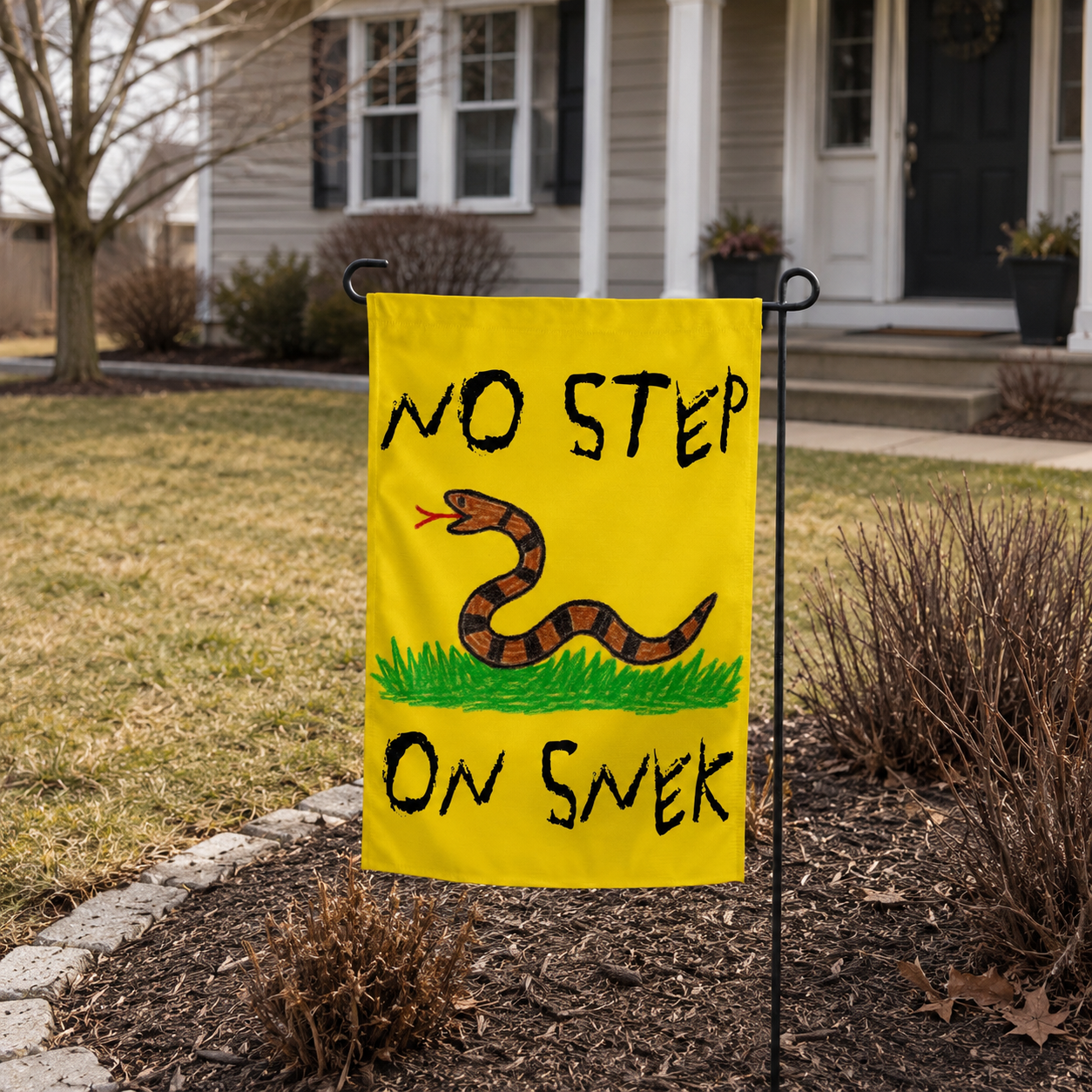 No Step On Snek Garden Flag - The Original Underground