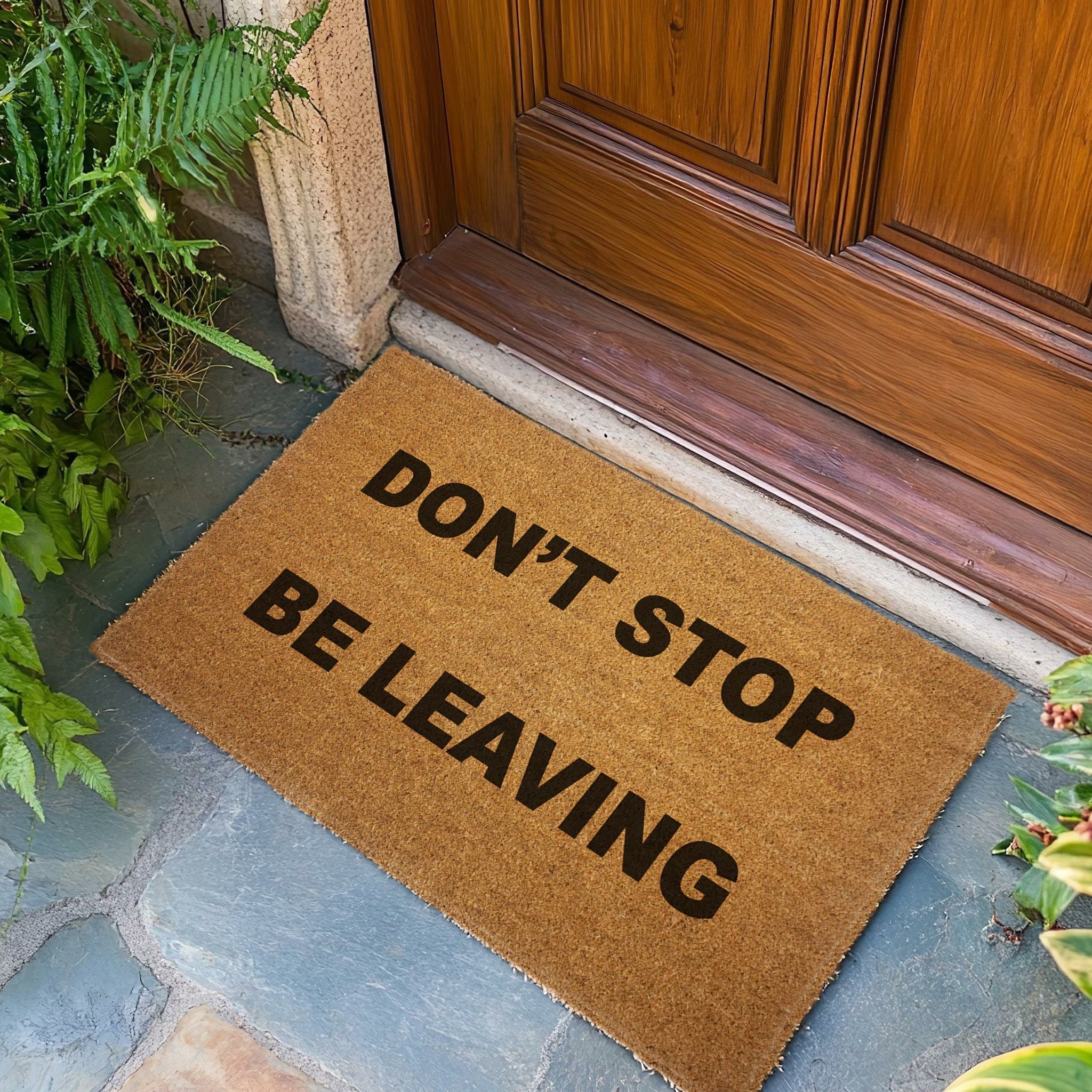Don't Stop. Be Leaving. Door Mat - The Original Underground