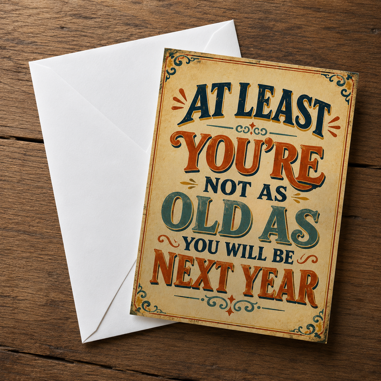 You're Not as Old as You Will Be Next Year Birthday Card - The Original Underground