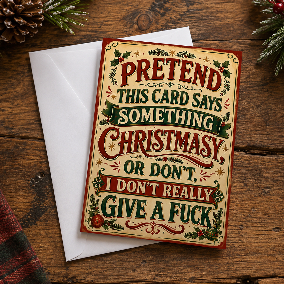 Sarcastic Christmasy Holiday Card - The Original Underground