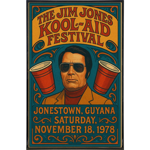 Jim Jones Festival Poster Print - The Original Underground