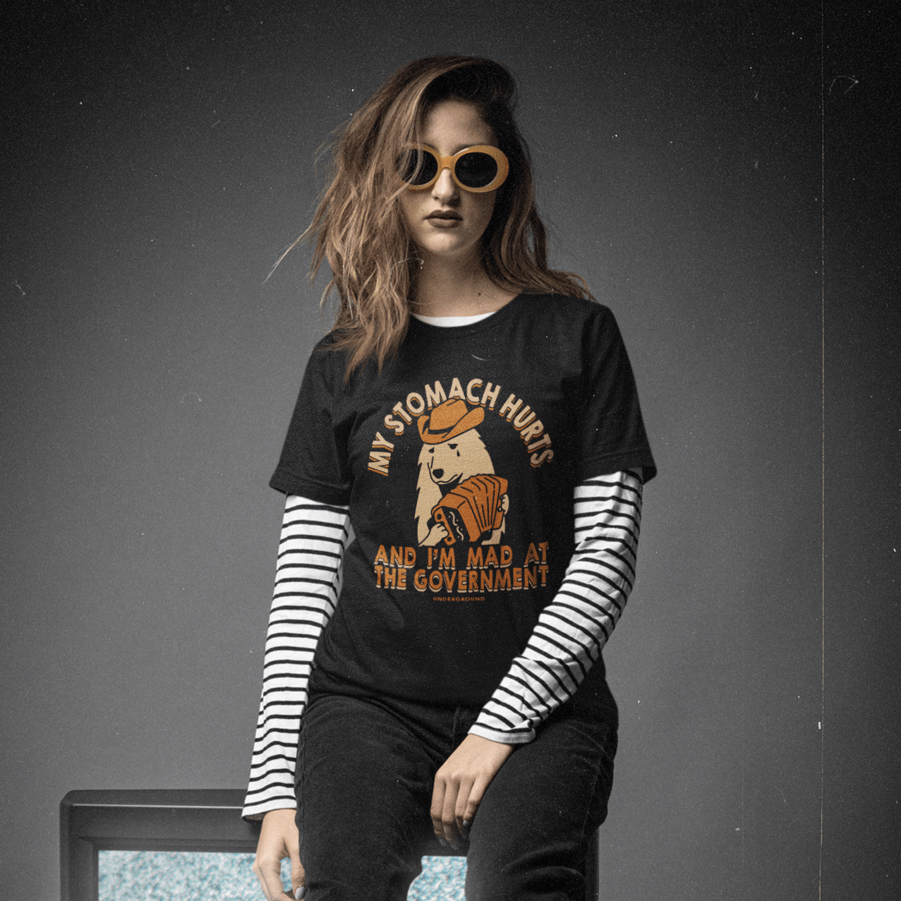 My Stomach Hurts and I'm Mad at the Government T-Shirt - The Original Underground