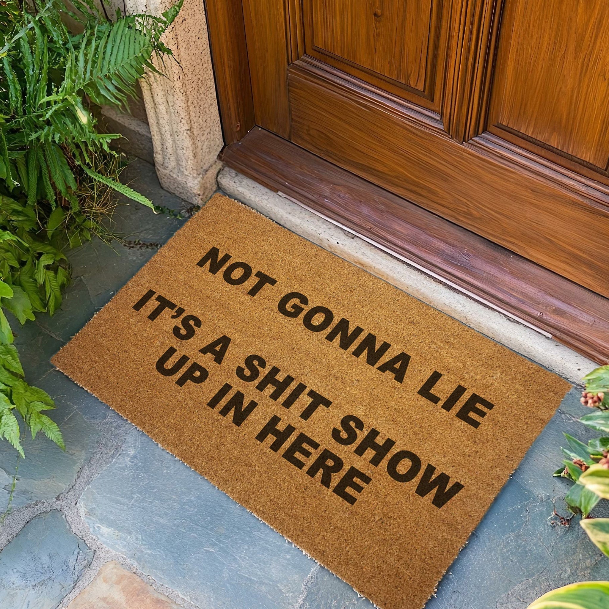 Not Gonna Lie It's a Sh-t Show Door Mat - Shady Front