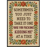 One "Are Your F - king Kidding Me" at a Time Poster Print - The Original Underground