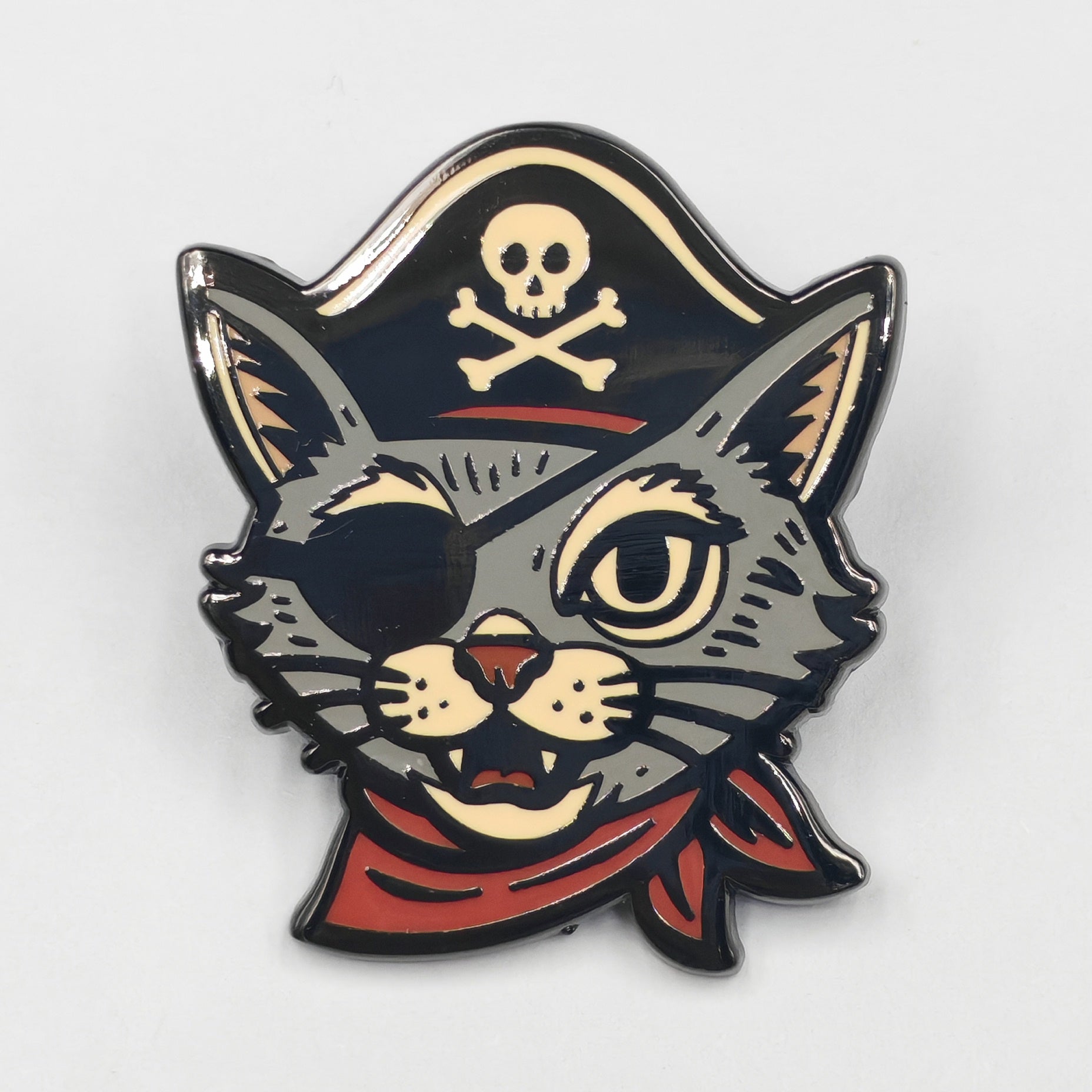 Pirate Cat Enamel Pin - The Original Underground