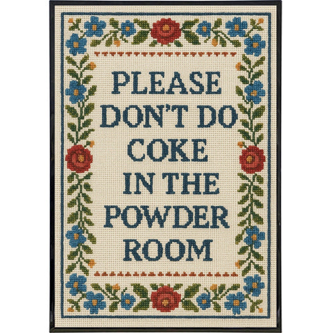 Please Don't Do Coke Needlepoint Poster Print - The Original Underground