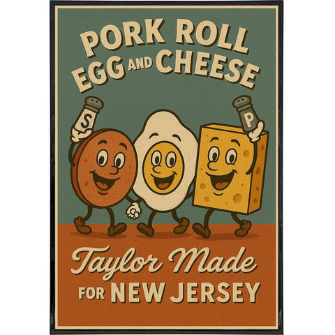 Pork Roll Egg and Cheese Taylor Made Poster Print - The Original Underground