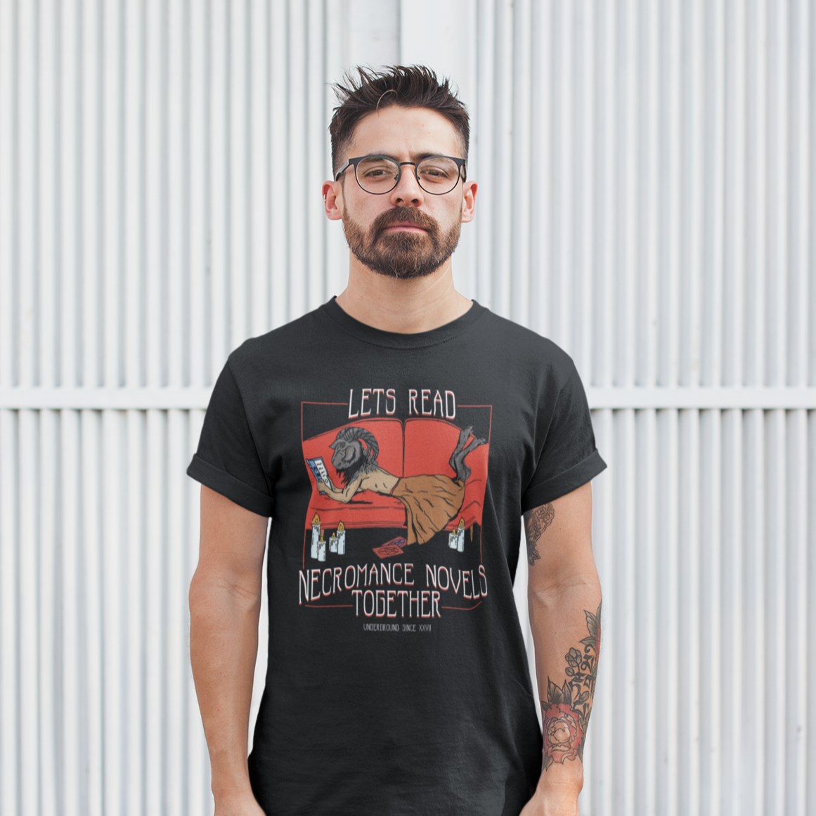 Let's Read Necromance Novels Together T-Shirt - The Original Underground