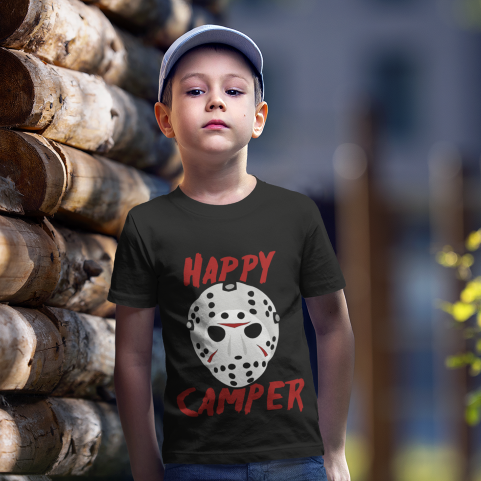 Happy Camper Kids Shirt - Shady Front
