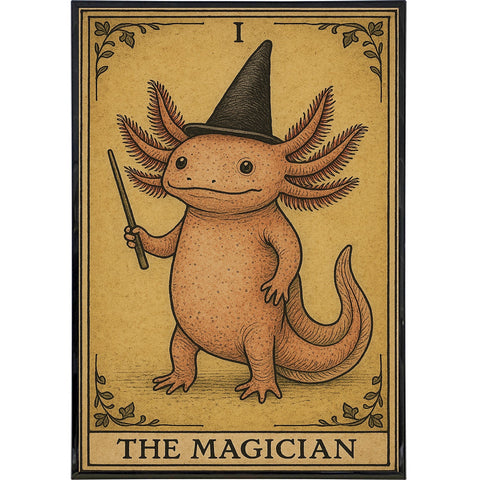 The Axolotl Magician Tarot Card Original Poster Print - The Original Underground