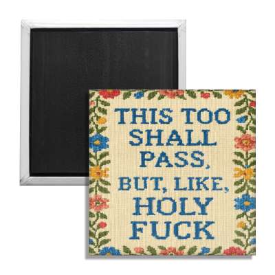 This Too Shall Pass But Holy F - k Fridge Magnet - The Original Underground