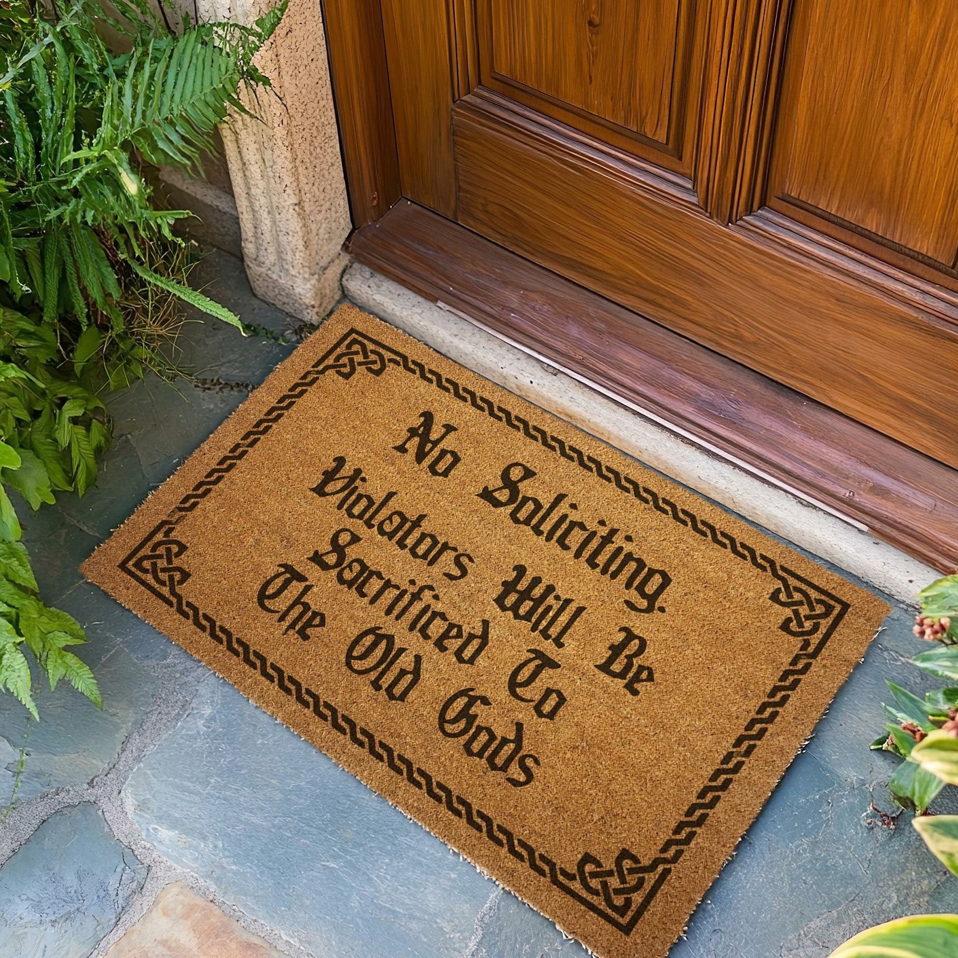 Violators Will Be Sacrificed Door Mat - Shady Front
