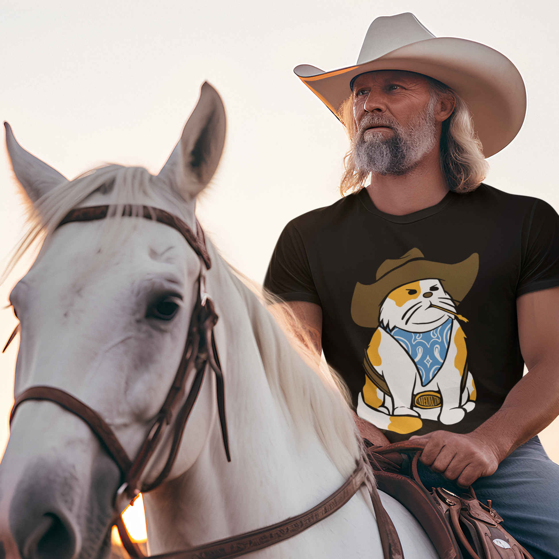 Cowboy Cat T-Shirt - Shady Front