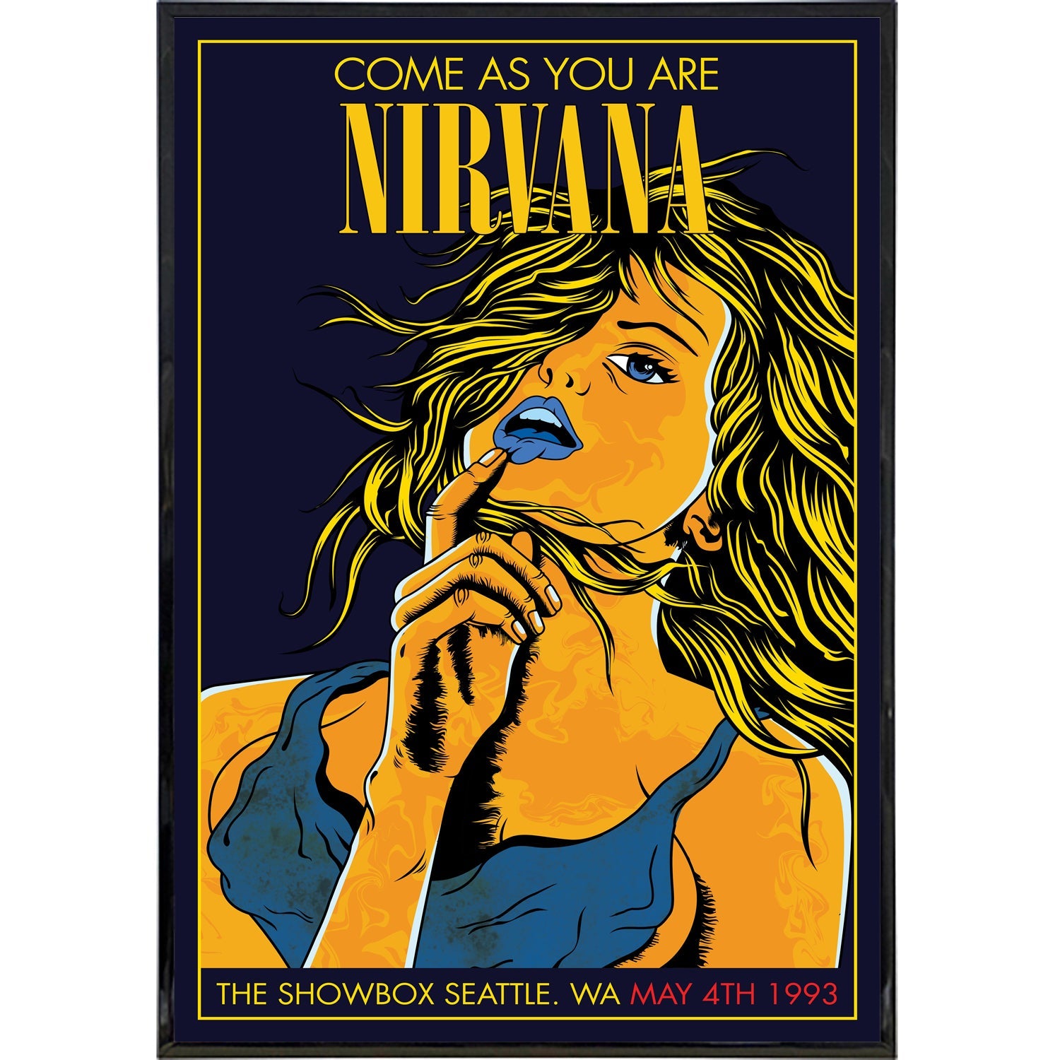 アート・デザイン・音楽 NIRVANA THE ALBUMS Amazon.com: Zynmebi Famous Band Nirvan poster a Singer Album