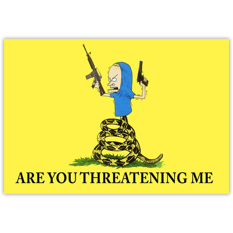 Beavis "Are You Threatening Me" Sticker - The Original Underground