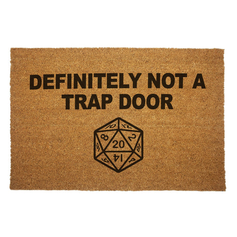 Dungeons & Dragons "Definitely Not A Trap Door" Door Mat - The Original Underground