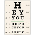 Eye Test Chart Sticker - The Original Underground