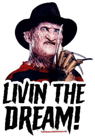 Freddy Krueger "Living the Dream" Car Magnet - The Original Underground