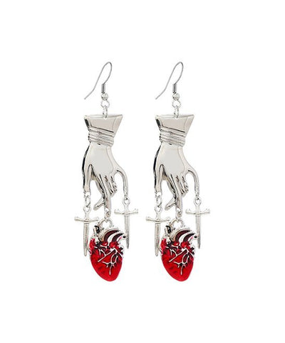 Hand and Heart Earrings - The Original Underground