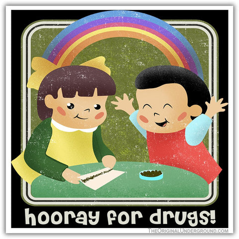 Hooray for Drugs Sticker - The Original Underground