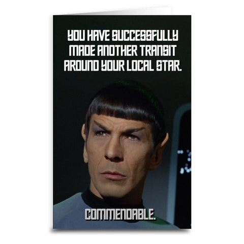 Spock "Star Trek" Birthday Card - The Original Underground