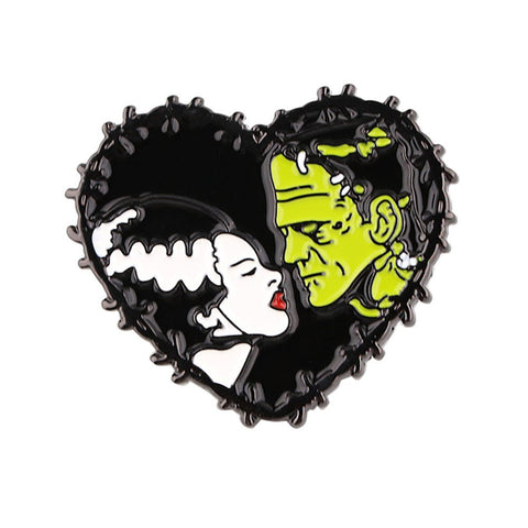 The Bride and Frankenstein Enamel Pin - The Original Underground