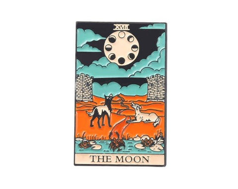 The Moon Tarot Card Enamel Pin - The Original Underground