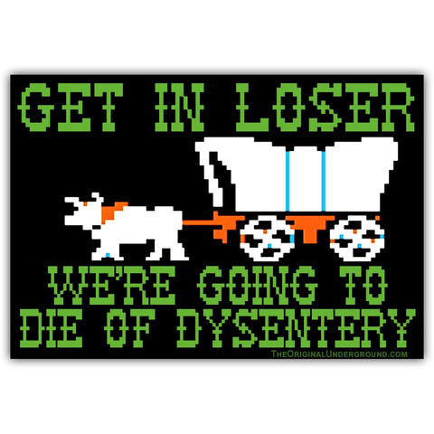 We're Going to Die of Dysentery "Oregon Trail" Sticker - The Original Underground